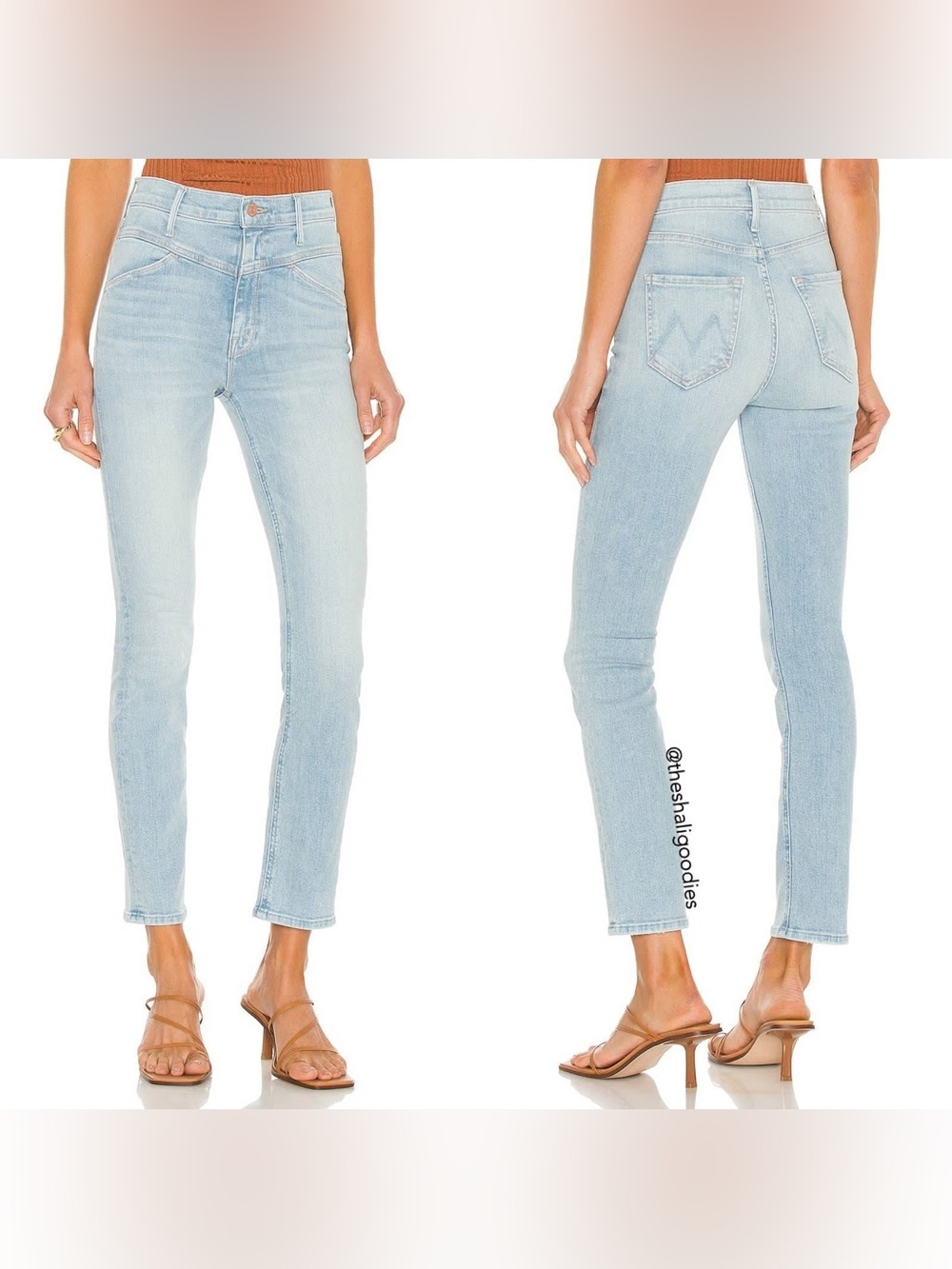 MOTHER DENIM The Dazzler Yoke Front Ankle Skinny Jeans Size 27 - Wash